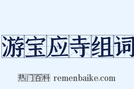 游宝应寺组词是什么意思的图片